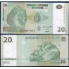 Congo P.94a, Neuf, Billet de 20 Francs 2003 lionne lionceaux