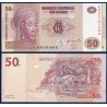 Congo P.97a, Neuf, Billet de 50 Francs 2007 Masque Tshokwe