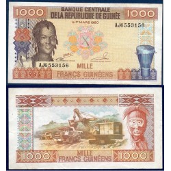 Guinée P.32a, TTB, Billet de 1000 Francs 1985 Tam-Tam