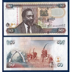 Kenya P.41b, Neuf, Billet de 50 Shillings 2.2.2004 Mombasa