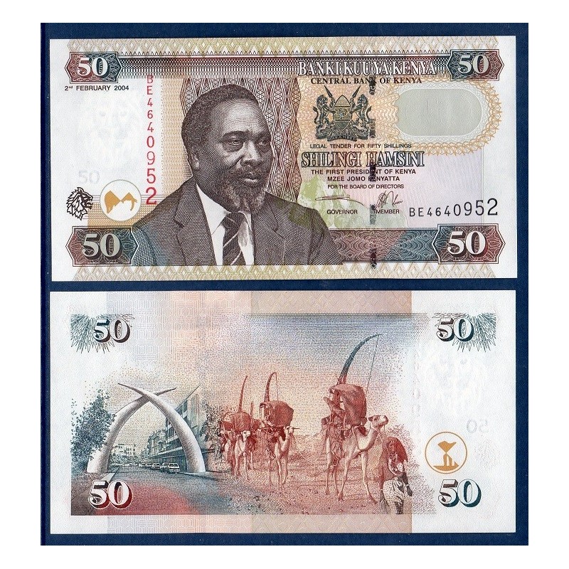 Kenya P.41b, Neuf, Billet de 50 Shillings 2.2.2004 Mombasa