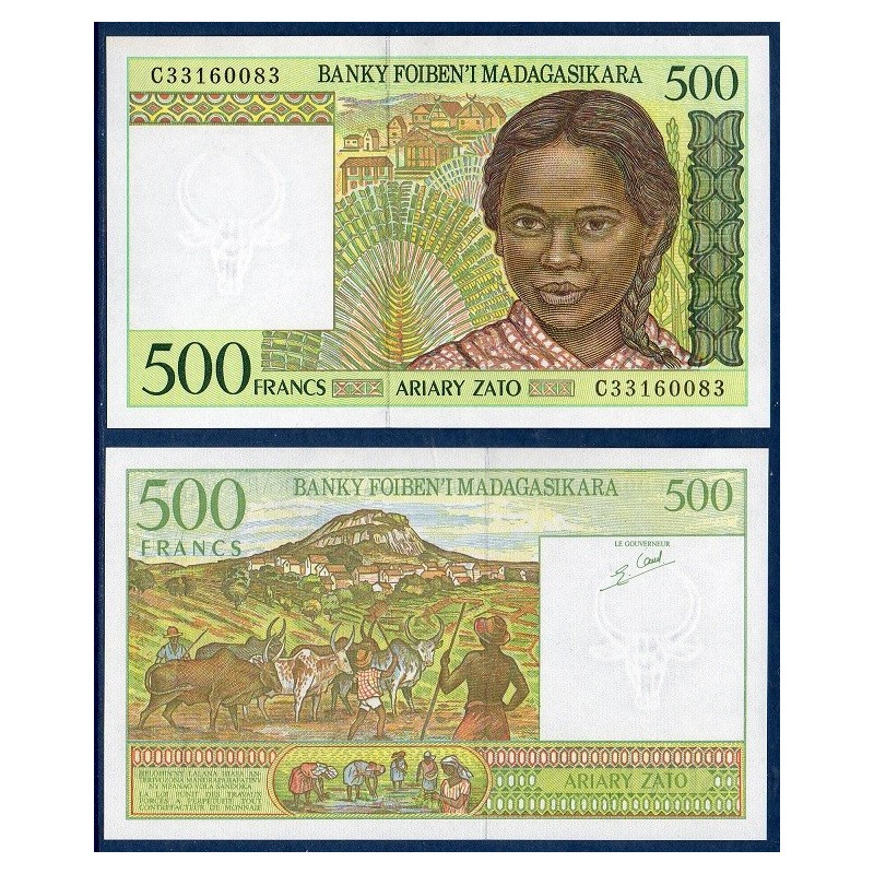 Madagascar Pick N°75b, Billet de banque de 500 Francs : 100 Ariary 1995