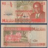 Malawi Pick N°30, Billet de banque de 5 kwatcha 1995