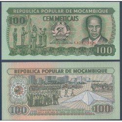 Mozambique Pick N°130c, Billet de banque de 100 meticais 1989