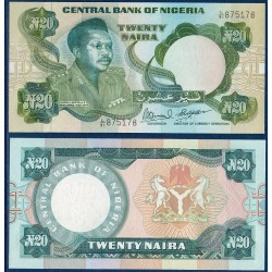 Nigeria Pick N°26f, Billet de Banque de 20 Naira 1984-2005