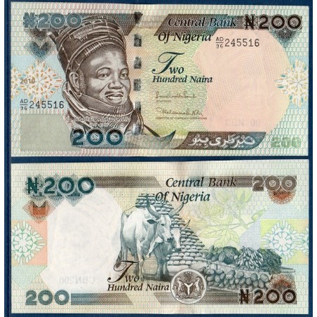 Nigeria P.29i, Neuf, Billet de 200 Naira 2010 Ahmadu Bello