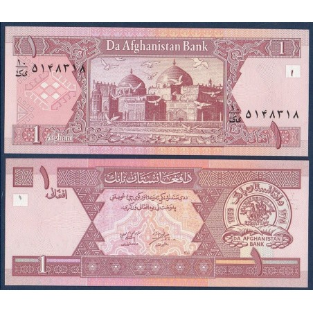 Afghanistan P.64a, Neuf, Billet de 1 afghani 2002 Rose