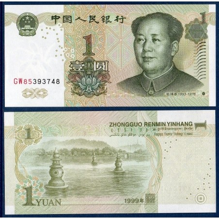 Chine Pick N°895a, Billet de banque de 1 Yuan 1999