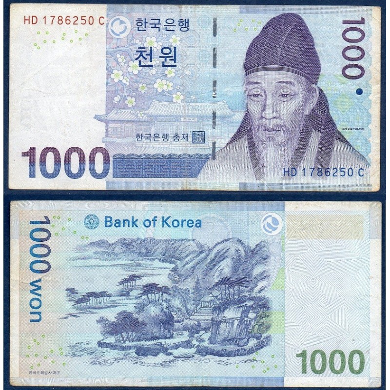 Corée du Sud Pick N°54a, Billet de banque de 1000 Won 2007