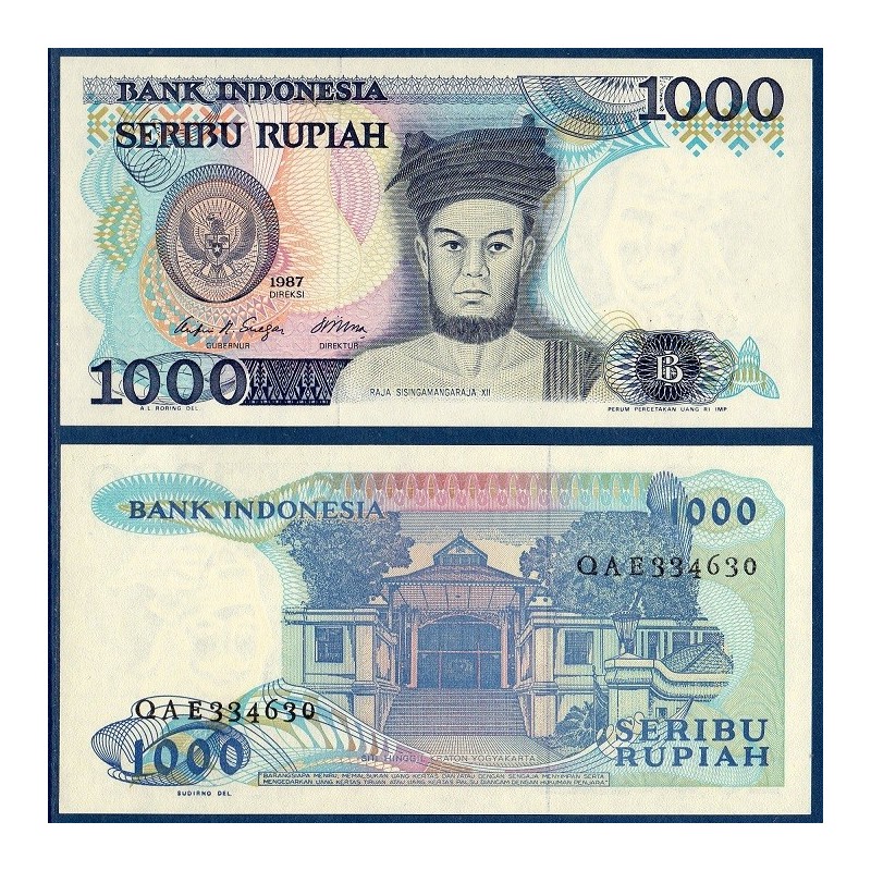 Indonésie Pick N°124a, Billet de banque de 1000 Rupiah 1987