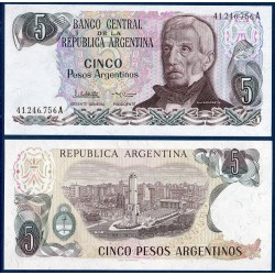 Argentine P.312a, Neuf Billet de 5 Pesos 1983-1984 Rosario