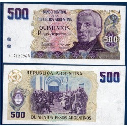 Argentine P.316a, neuf Billet de 500 Pesos 1984 22 de Mayo