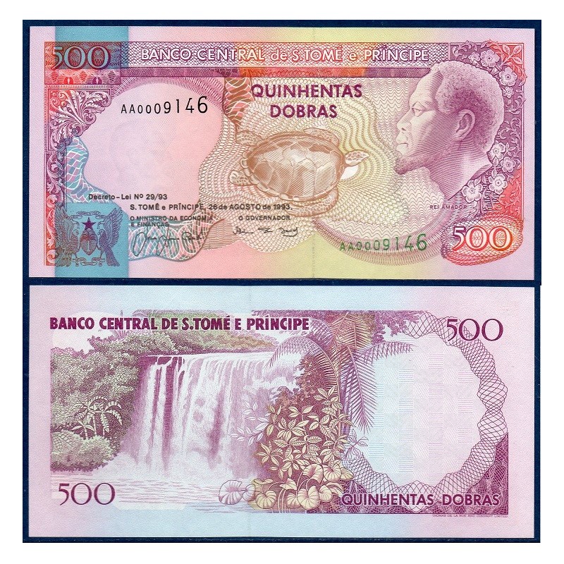 Sao Tomé et Principe Pick N°63, Billet de banque de 500 Dobras 1993