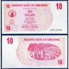 Zimbabwe P.39, Neuf, Billet de 10 Dollars 2006 Magenta