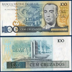 Bresil P.211c, neuf Billet de 100 Cruzados 1987 Juscelino Kubitschek