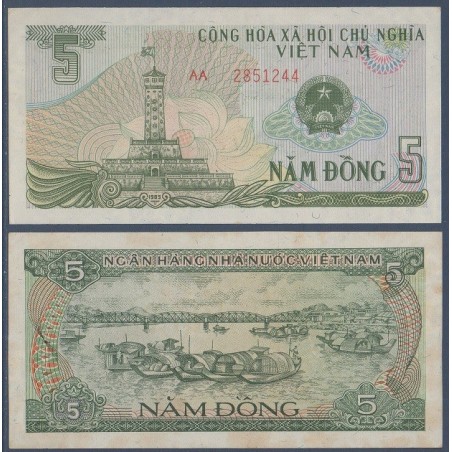 Viet-Nam Nord Pick N°92, Billet de banque de 5 dong 1985