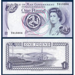 Ile de man Pick N°40b, Billet de banque de 1 Pound 1991