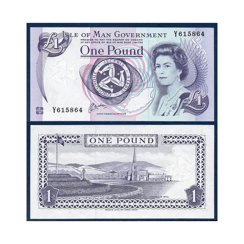 Ile de man Pick N°40b, Billet de banque de 1 Pound 1991