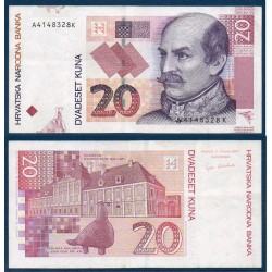 Croatie P.39a, TTB Billet de 20 Kuna 2001 Josip Jelacic