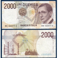 Italie P.115, TTB Billet de 2000 Lire 1990-1992 Marconi