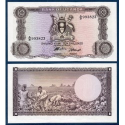 Ouganda Pick N°2a, Billet de banque de 10 Shillings 1966