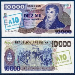 Argentine P.322c, neuf Billet de 10 Australes 1985 Creacion de la Bandera