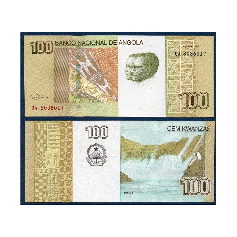 Angola P.153a, Neuf, Billet de 100 Kwanzas 2012 Binga