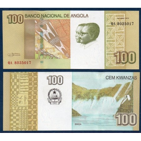 Angola P.153a, Neuf, Billet de 100 Kwanzas 2012 Binga