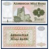 Azerbaïdjan P.11, neuf Billet de 1 Manat 1992 vert tour