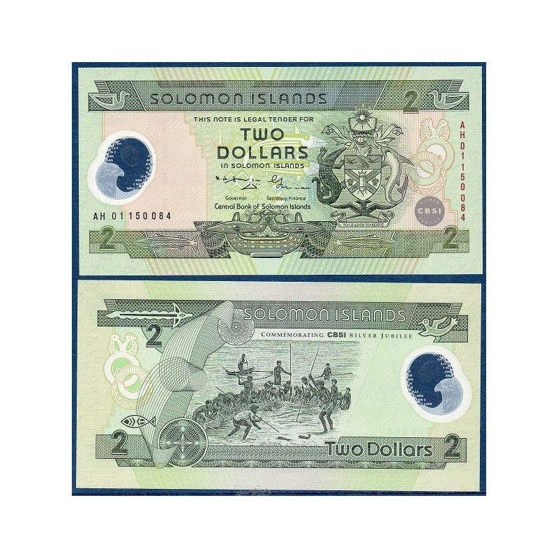 Salomon P.23, neuf billet de 2 dollars 2001 jubilé de la banque centrale