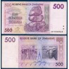 Zimbabwe P.70, TTB, Billet de 500 Dollars 2007 Bovins