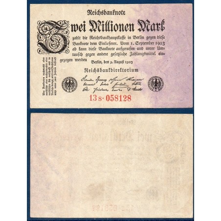 Allemagne P.103, TTB Billet de 2 millions Mark 1923 rose