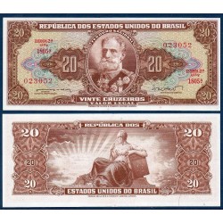 Bresil Pick N°178, Billet de banque de 20 cruzeiros 1962