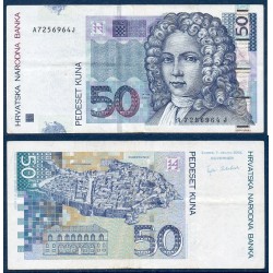 Croatie P.40a, TTB Billet de 50 Kuna 2002 Ivan Gundulic