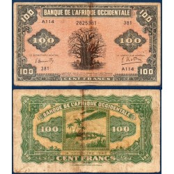 AOF P.31a, TB Billet de 100 Francs CFA 1942 Baobab