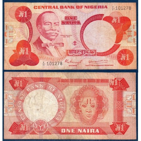 Nigeria Pick N°19a, Billet de Banque de 1 Naira 1979-1984