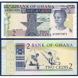 Ghana P.18a, Neuf, Billet de 2 cédis 1979 Plantation