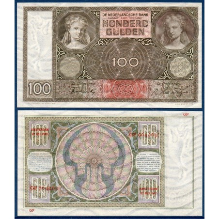 Pays Bas P.51c, Spl, Billet de 100 gulden 1942 Femme