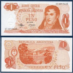 Argentine P.287, neuf Billet de 1 Peso 1970-1973 Llao-Llao