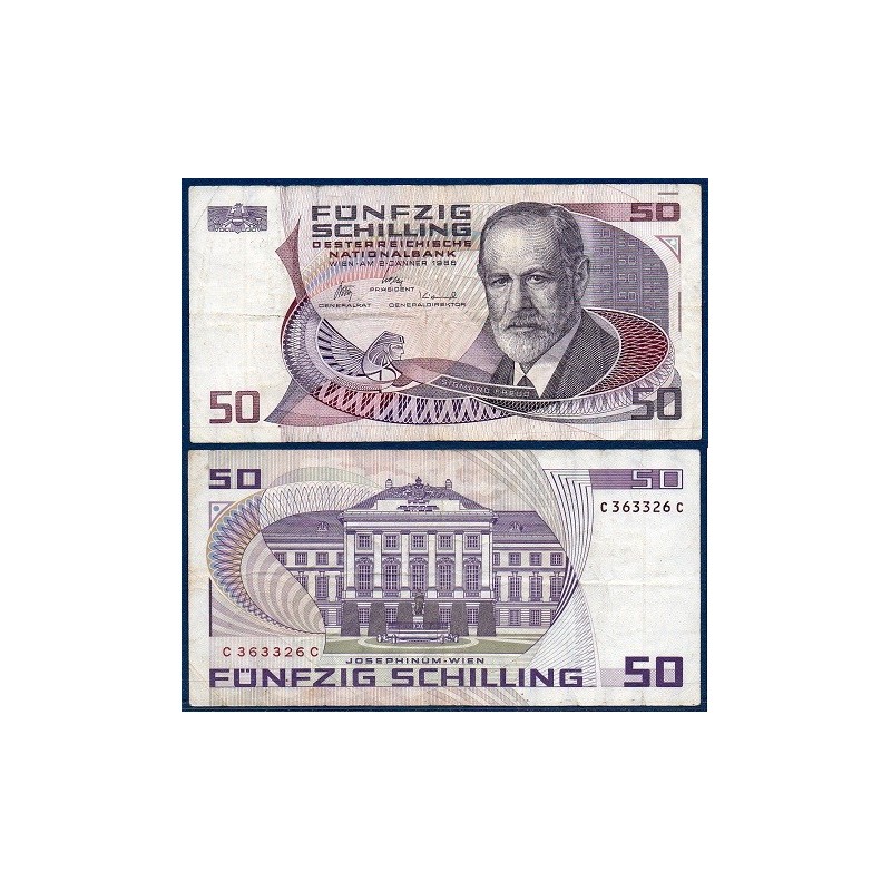 Autriche P.149, TTB Billet de 50 schilling 1986 Freud