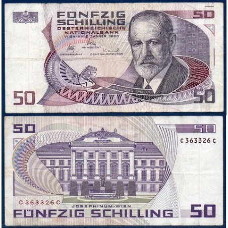 Autriche P.149, TTB Billet de 50 schilling 1986 Freud