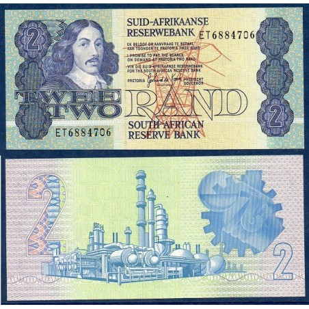 Afrique du sud P.118d, UNC, Billet de 2 rand 1983-1990 raffinerie