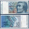 Suisse P.55f, TTB, Billet de 20 Francs 1986 Bénédict de Saussure