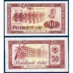 Albanie P.45c, Neuf Billet de 50 Leke 1976 militaires