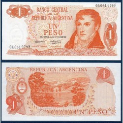 Argentine P.293, neuf Billet de 1 Peso 1974 Bariloche