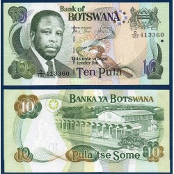 Botswana P.24b, Neuf, Billet de 10 Pula 2007 Mogae Calao