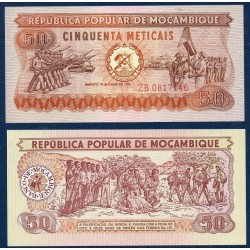 Mozambique Pick N°125, Billet de banque de 50 meticais 1980