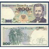 Pologne P.144c, Neuf, Billet de 200 Zlotych 1986-1988 Dabrowski