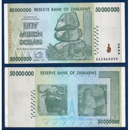 Zimbabwe Pick N°79, Billet de banque de 50 millions de Dollars 2008