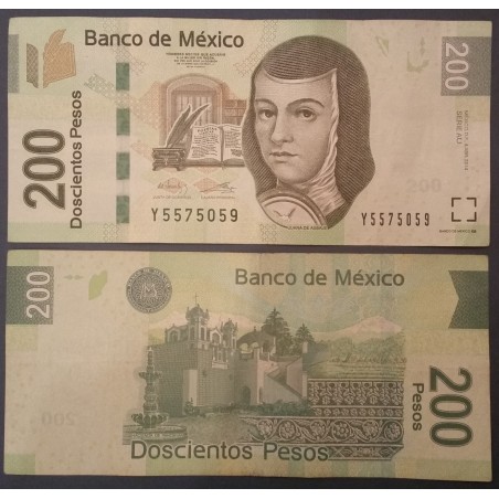 Mexique Pick N°125au, TTB Billet de Banque de 200 pesos 4.4.2014